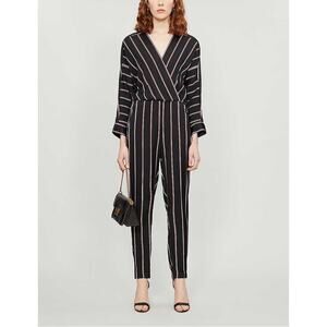 NEW Maje Pandomi Woven Striped Jumpsuit Sz 1/ Small